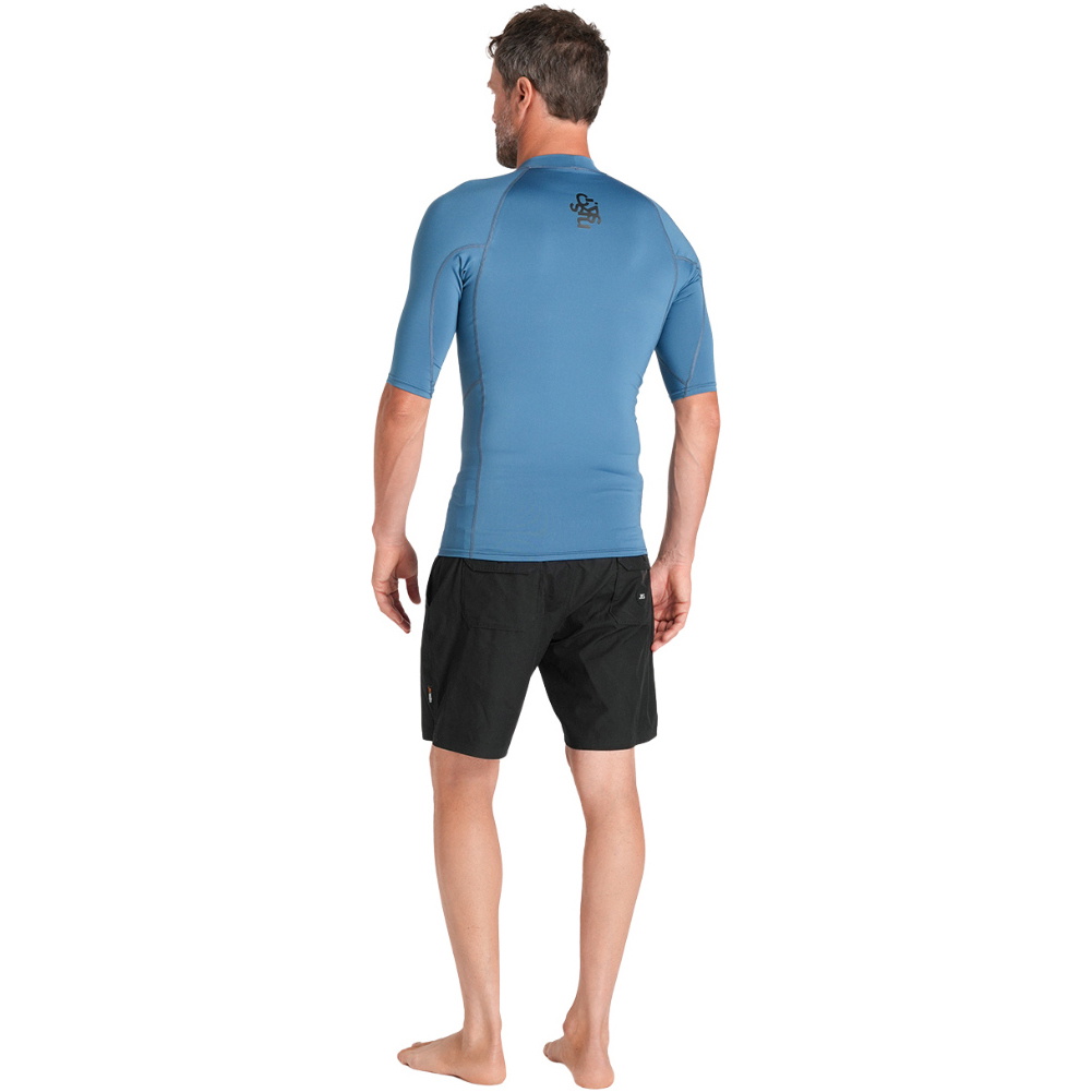 2026 C-Skins Hommes Nuwave Débardeur UV Basics à Manches Courtes En Lycra C-NLYSSMC - Steel Blue
